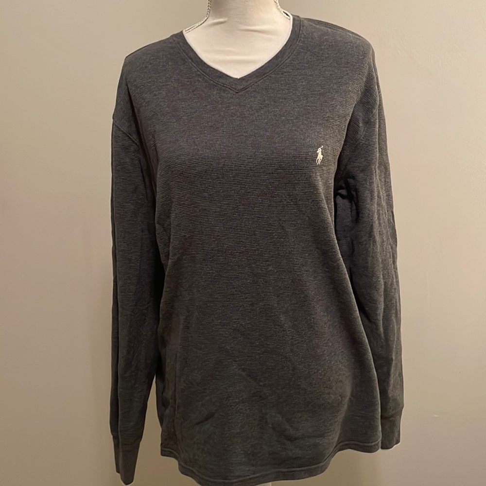 Dark gray polo thermal shirt Size L